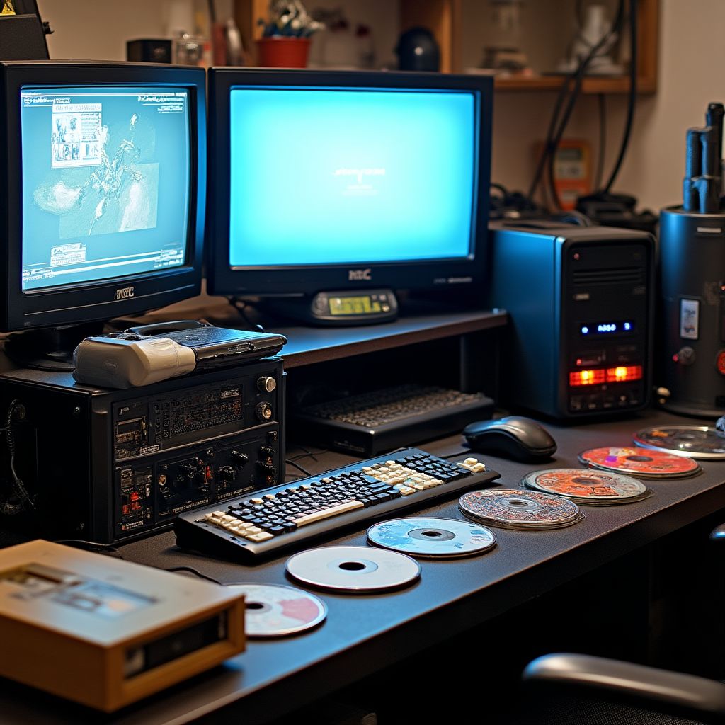 Period-correct hardware setup for game testing