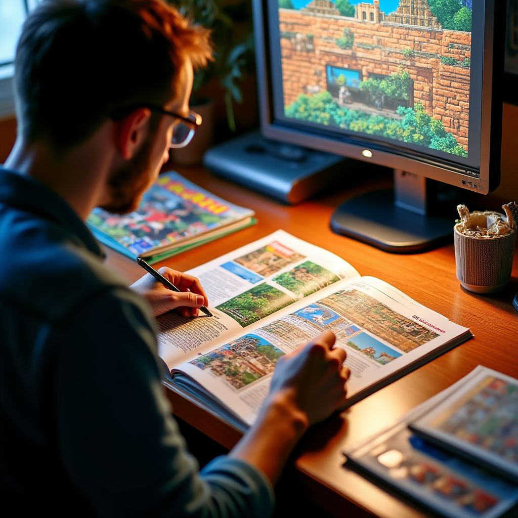 Retro magazine layout creation process